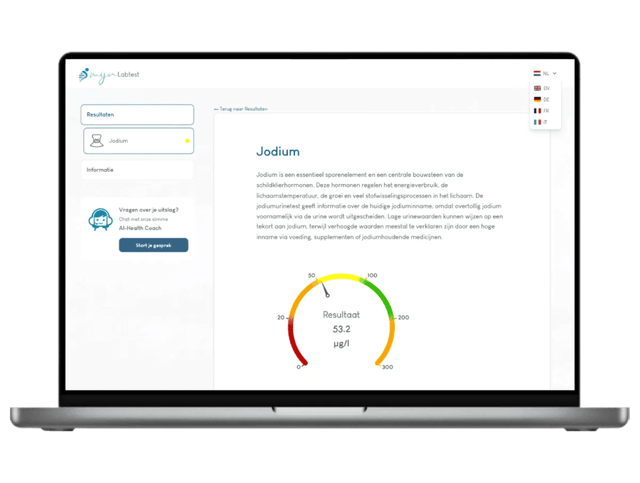 Esempio di risultato del test dello iodio